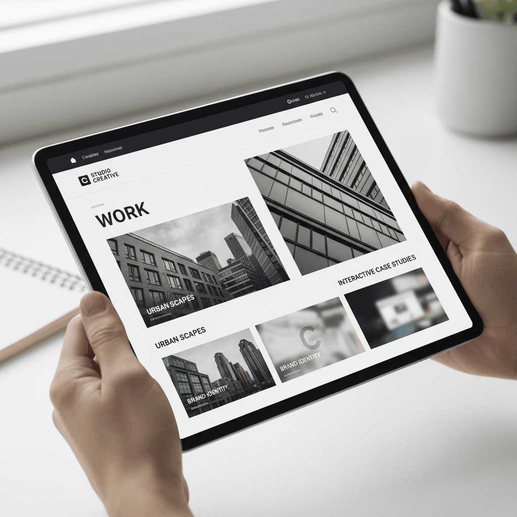 Website design mockup on multiple devices